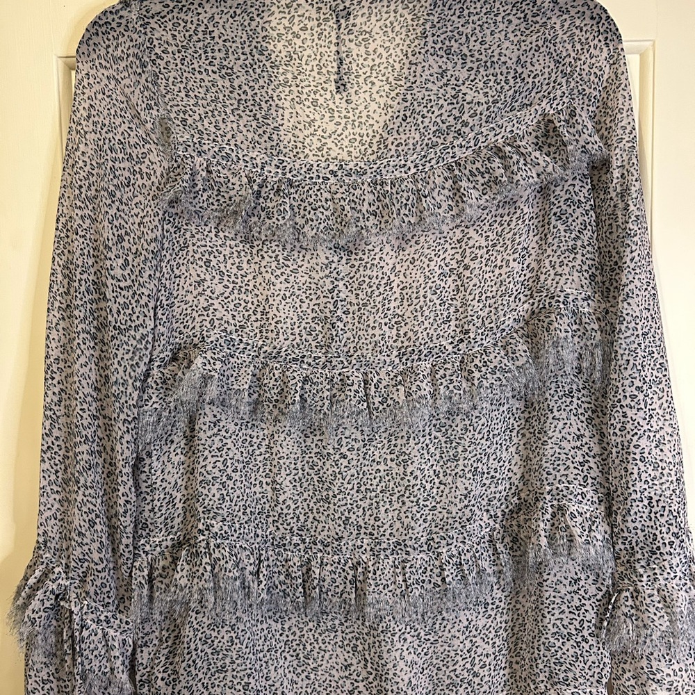 All Saints Gray Patterned Blouse - image 2